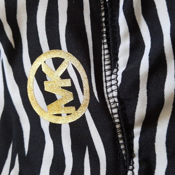 Michael Michael Kors Black & White Zebra Print Yoga Waistband Capri Size Small - Picture 5 of 5